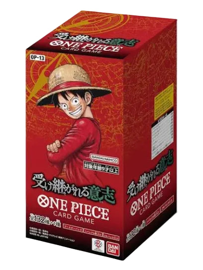 Display One Piece Card Game OP-13 Carrying on His Will japonaise scellée – boîte de 24 boosters