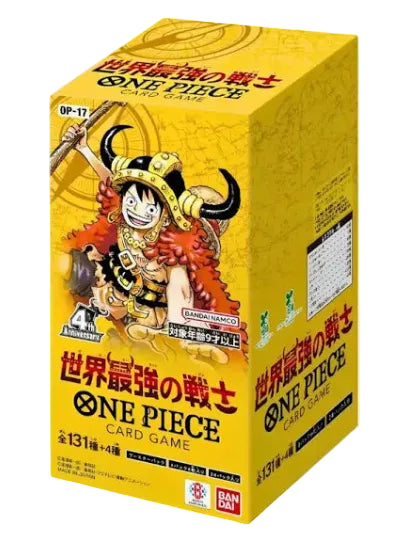 Display One Piece Card Game OP-17 The World's Strongest Warriors japonaise scellée – boîte de 24 boosters